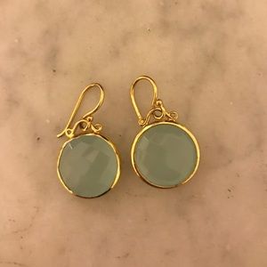 Julie Vos green and gold earrings